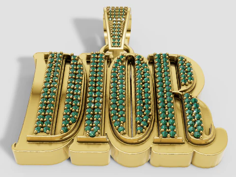 LIONTIN Perhiasan Bintang Oranye Model Cetak 3D