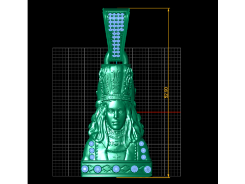 H Diamond Yellow Gold Ruby PENDANT 3D Print Model