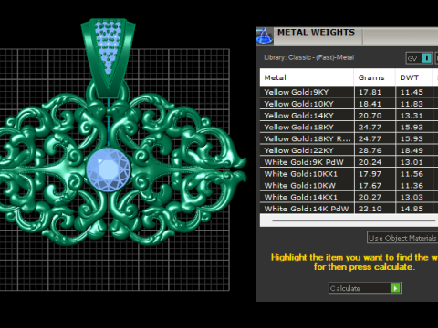 A pendant and necklace design PENDANT 3D प्रिंट मॉडल