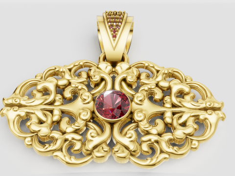 A pendant and necklace design PENDANT 3D प्रिंट मॉडल
