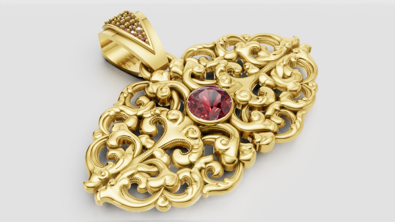 A pendant and necklace design PENDANT 3D प्रिंट मॉडल .c4d .max .obj .3ds .fbx .stl .blend