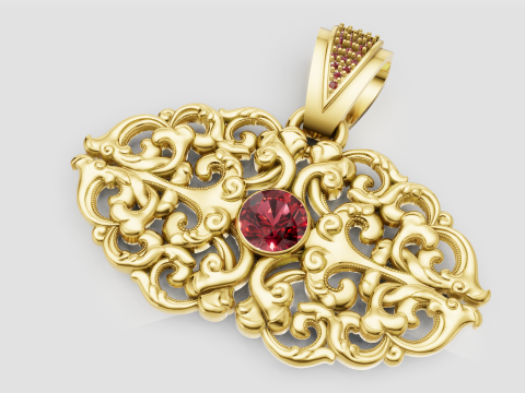 A pendant and necklace design PENDANT 3D प्रिंट मॉडल