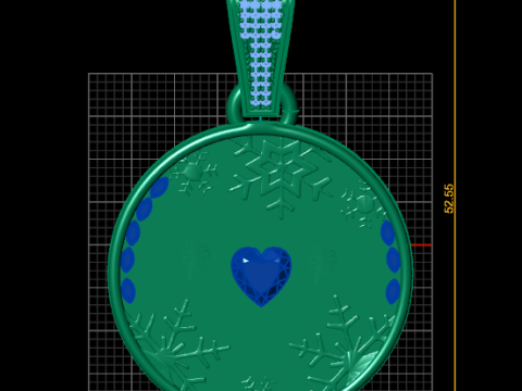 Emerald Chaos Medallion PENDANT 3D Print Model