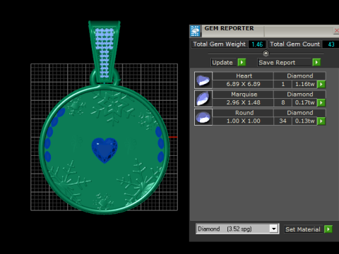 Emerald Chaos Medallion PENDANT 3D 打印模型