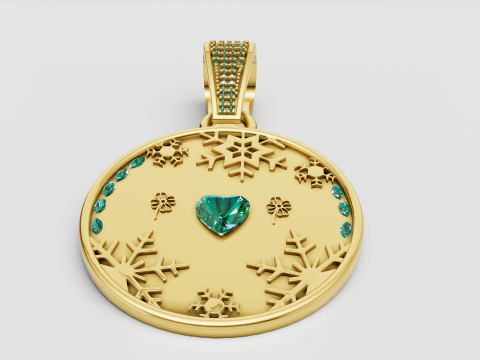 Emerald Chaos Medallion PENDANT 3D 打印模型