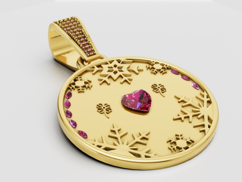 Emerald Chaos Medallion PENDANT 3D 打印模型