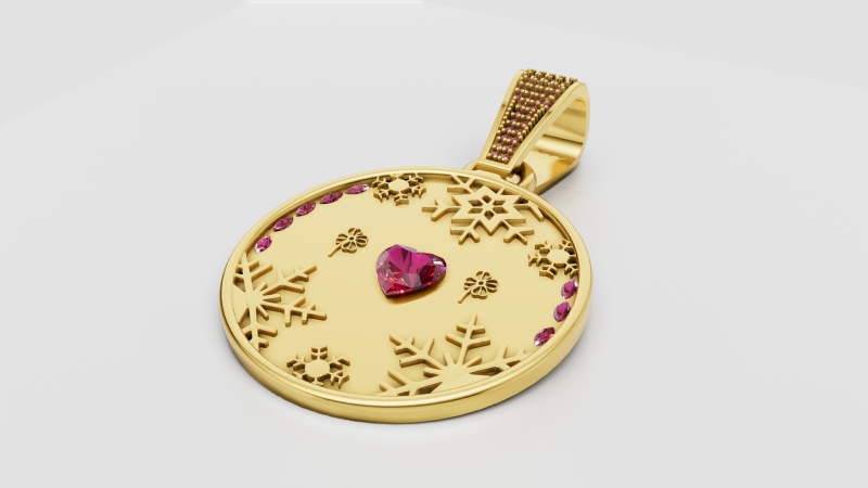 Emerald Chaos Medallion PENDANT 3D 打印模型 .c4d .max .obj .3ds .fbx .stl .blend