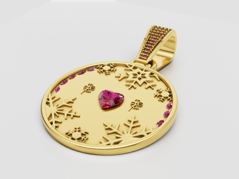 Emerald Chaos Medallion PENDANT Model Cetak 3D