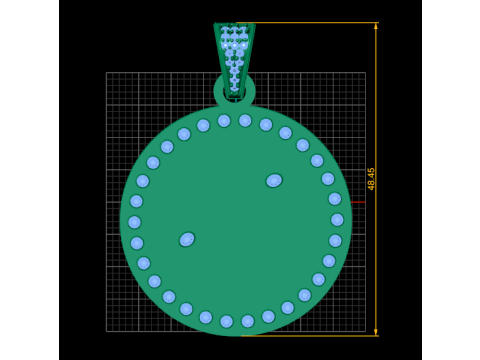 STAR DESIGN MOUSE COIN PENDANT 3D Print Model