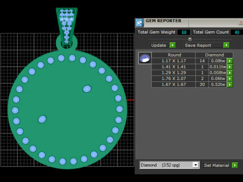 STAR DESIGN MOUSE COIN PENDANT 3D Print Model