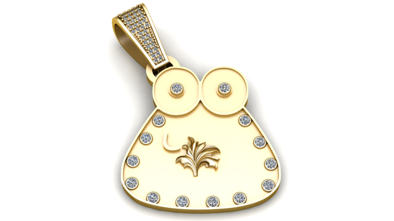 CARTOON CHARACTER COIN GOLD PENDANT 3D PRINTABLE MODE pedant 3D 打印模型 .c4d .max .obj .3ds .fbx .stl .blend 