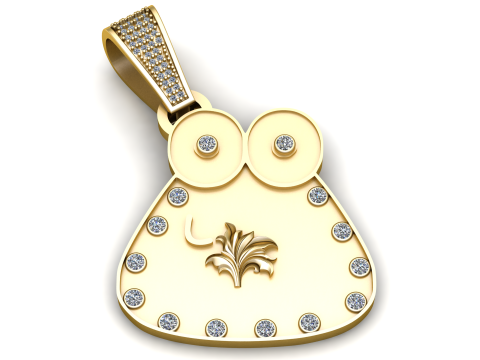 CARTOON CHARACTER COIN GOLD PENDANT 3D PRINTABLE MODE pedant 3D Print Model