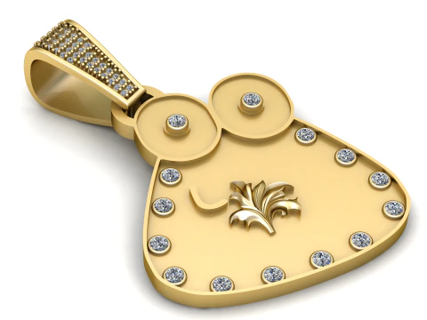 CARTOON CHARACTER COIN GOLD PENDANT 3D PRINTABLE MODE pedant 3D Print Model