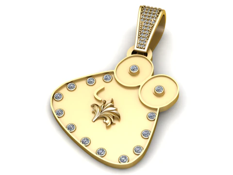 CARTOON CHARACTER COIN GOLD PENDANT 3D PRINTABLE MODE pedant 3D Print Model