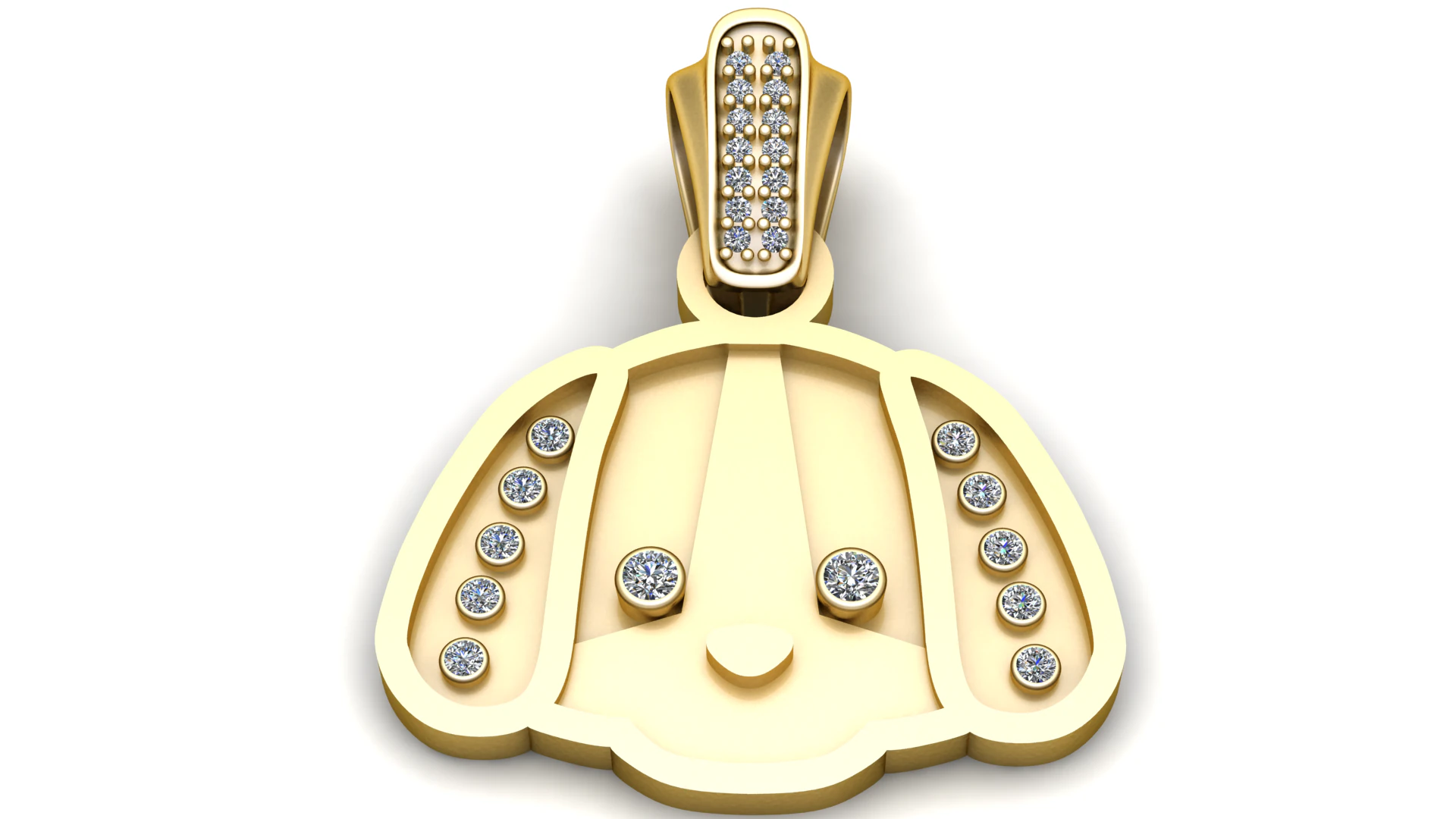 Hip Hop GOLD PENDANT 3D PRINTABLE MODEL pendant 3D Print Model .c4d .max .obj .3ds .fbx .stl .blend