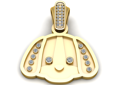 Hip Hop GOLD PENDANT 3D PRINTABLE MODEL pendant 3D Print Model