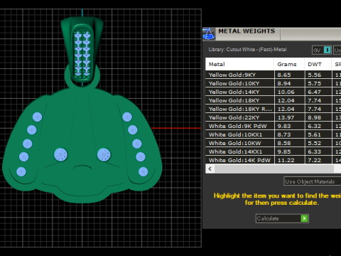 Hip Hop GOLD PENDANT 3D PRINTABLE MODEL pendant Modelo de Impressão 3D