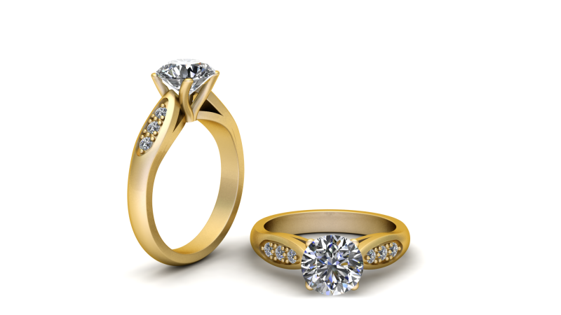 Engagement Ring Glady pendant 3Dプリントモデル .c4d .max .obj .3ds .fbx .stl .blend 
