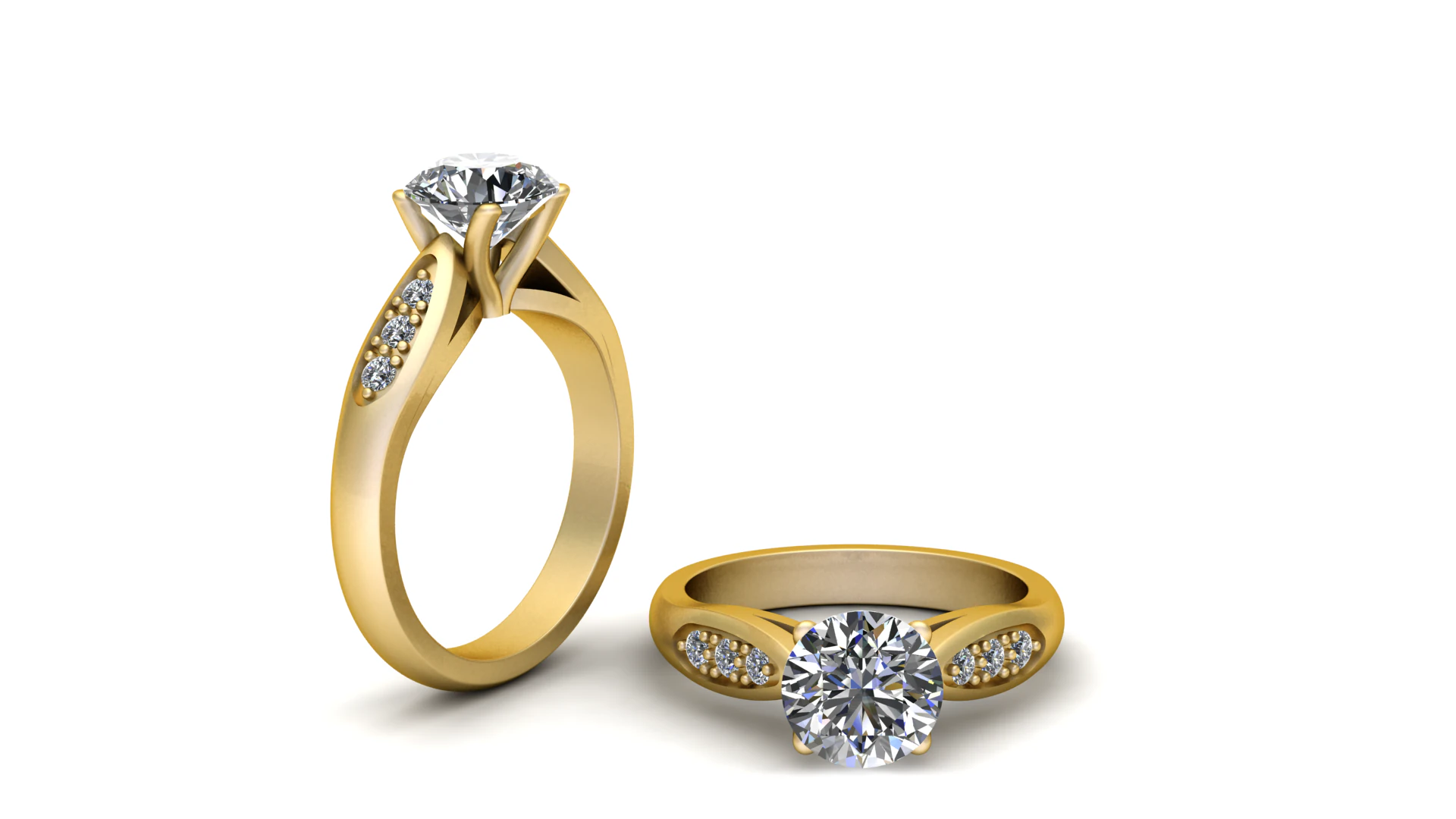 Engagement Ring Glady pendant 3D Print Model .c4d .max .obj .3ds .fbx .stl .blend