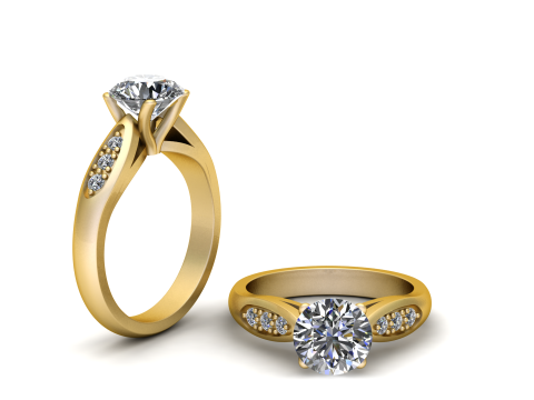 Engagement Ring Glady pendant 3D Print Model