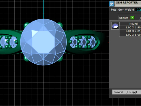 Engagement Ring Glady pendant 3D Print Model