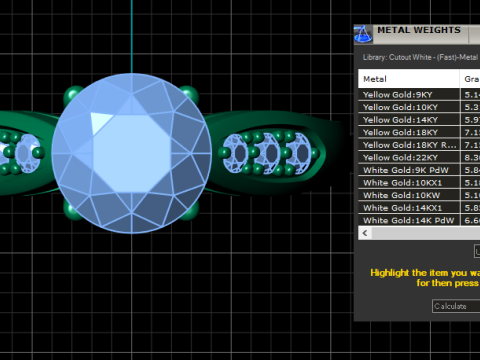 Engagement Ring Glady pendant 3Dプリントモデル