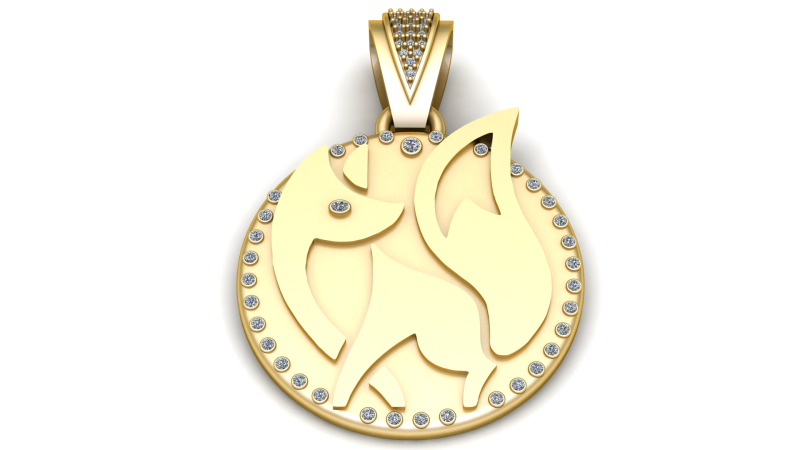 Fashion Ring Zircon pendant 3D Print Model .c4d .max .obj .3ds .fbx .stl .blend 