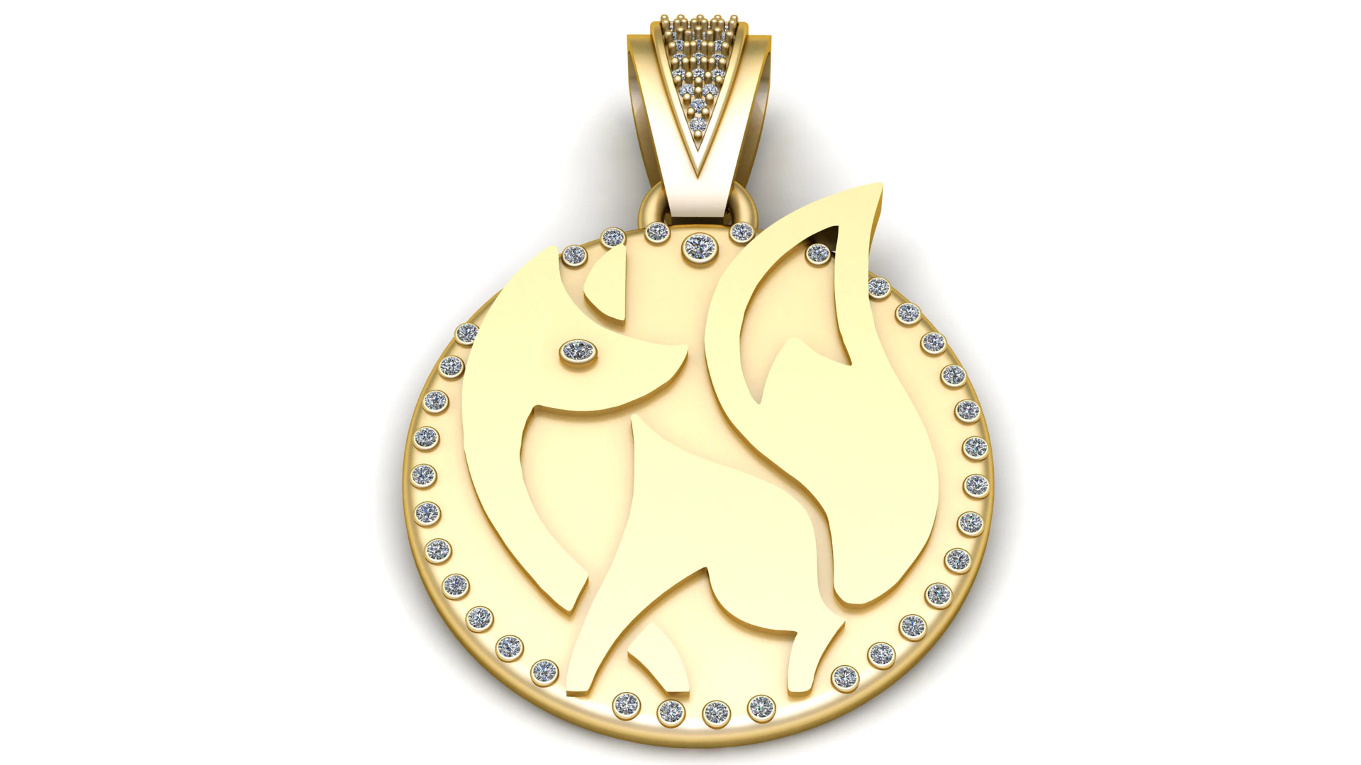 Fashion Ring Zircon pendant 3D Print Model .c4d .max .obj .3ds .fbx .stl .blend 