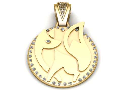 Fashion Ring Zircon pendant 3D Print Model