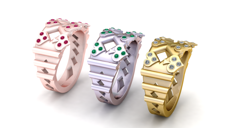 Indian style diamond set PENDANT 3D 打印模型 .c4d .max .obj .3ds .fbx .stl .blend