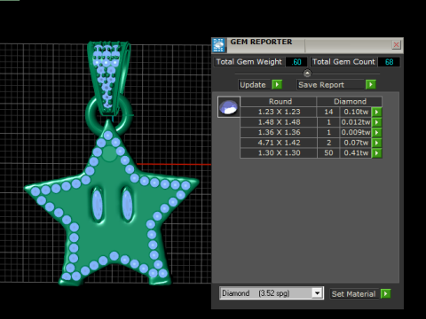 Star Shape Pendant Necklace PENDANT Model Cetak 3D