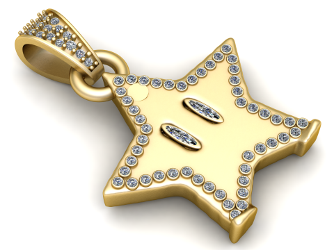 Star Shape Pendant Necklace PENDANT 3D 打印模型