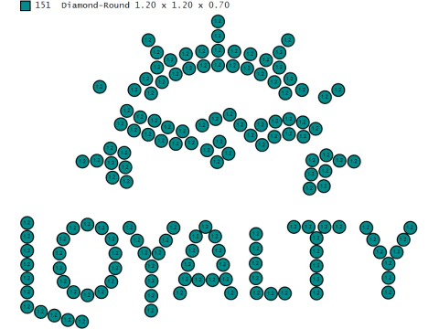Diamond Loyalty First Charm Pendant 3D Print Model