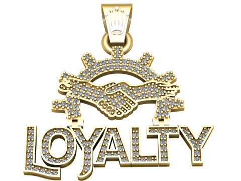 Diamond Loyalty First Charm Pendant 3D 프린트 모델