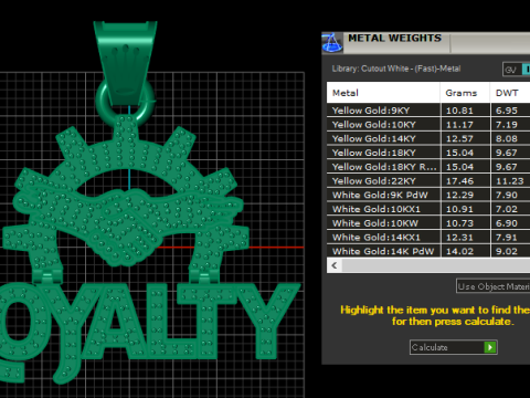 Diamond Loyalty First Charm Pendant 3D 프린트 모델