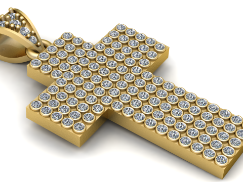 Cross Pendant Model Cetak 3D