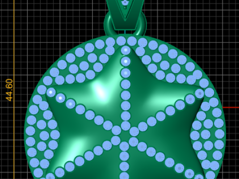Treasure Jewels Shine Gold PENDANT 3D Print Model
