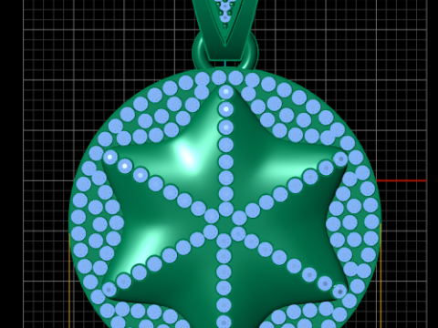 Treasure Jewels Shine Gold PENDANT 3D Print Model