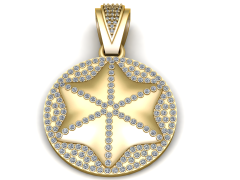 Treasure Jewels Shine Gold PENDANT 3D Print Model