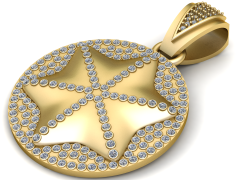 Treasure Jewels Shine Gold PENDANT 3D Print Model