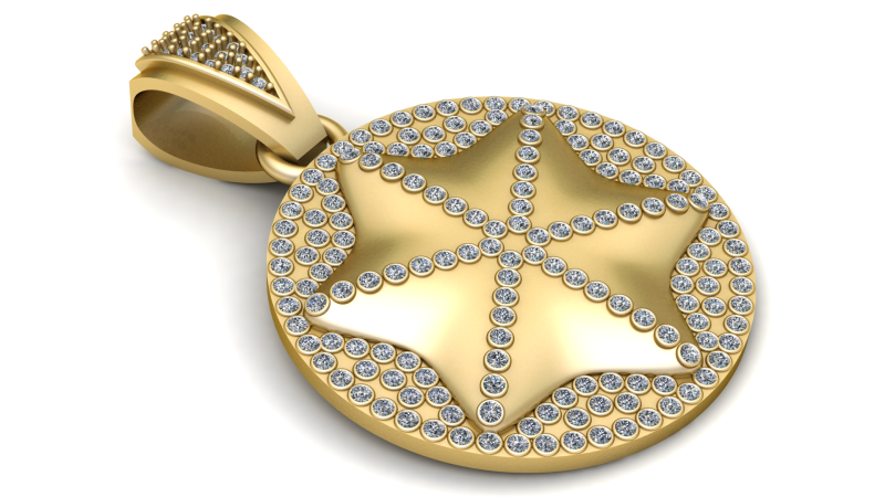 Treasure Jewels Shine Gold PENDANT 3D 打印模型 .c4d .max .obj .3ds .fbx .stl .blend