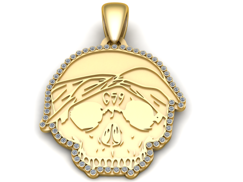 Grim Reaper The Lord of Death Pendant 3D Print Model