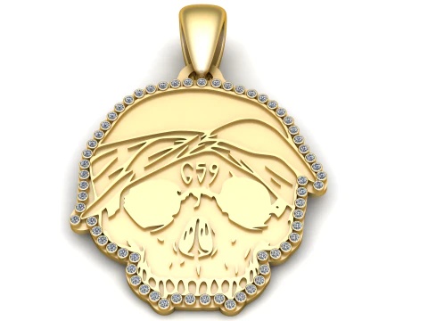 Grim Reaper The Lord of Death Pendant 3D Print Model