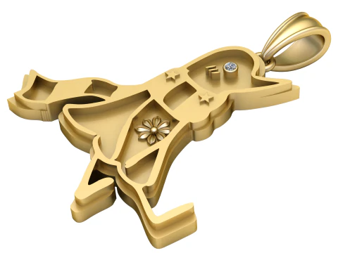 Memoir Gold plated pendant 3D Print Model