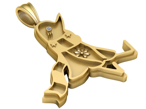 Memoir Gold plated pendant 3D Print Model