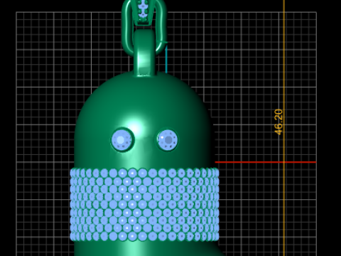Aokaishen Bell Shaped Mens Pendants 3D Print Model