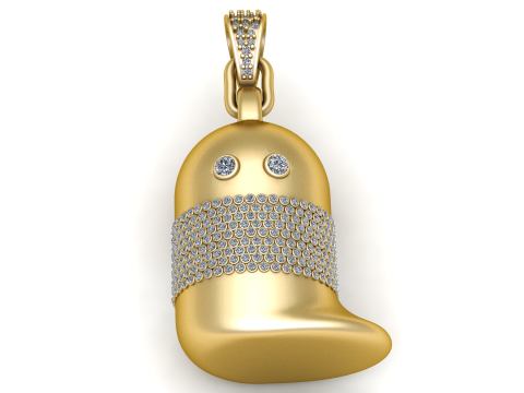 Aokaishen Bell Shaped Mens Pendants Model Cetak 3D