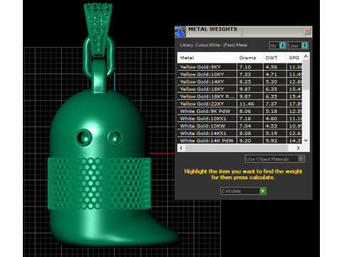 Aokaishen Bell Shaped Mens Pendants Model Cetak 3D