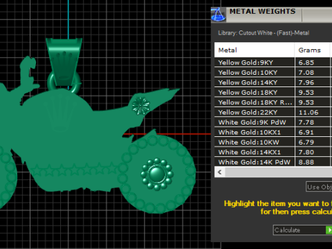 Biker Charm Diamond Pendant 3D Принт Модель