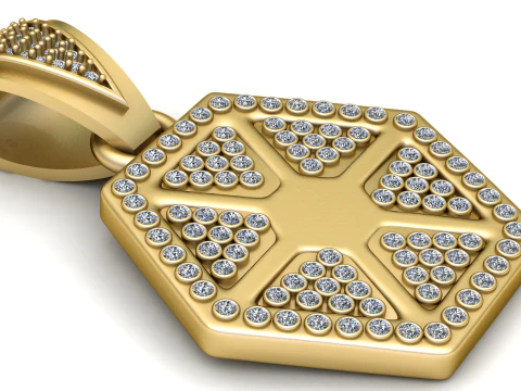 Liontin Ordene Colgante de Mujer Quanna Model Cetak 3D